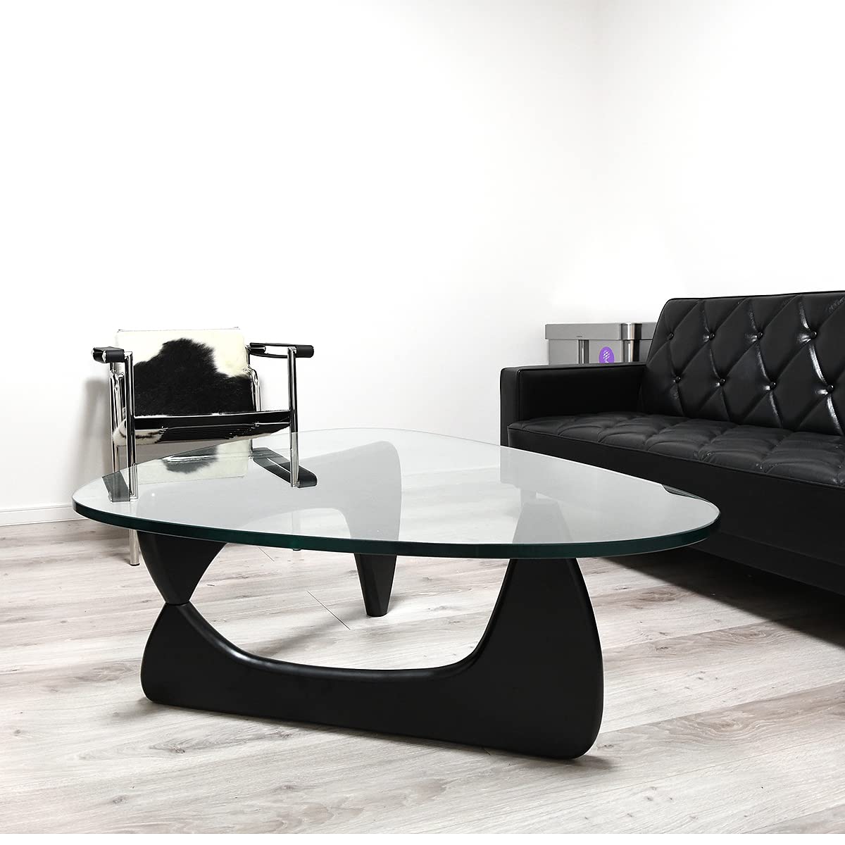 Amazon.co.jp: コーヒーテーブル ブラック 天板19ミリ イサムノグチ